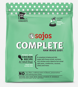 Sojos Dog Freeze Dried Complete Chicken Recipe