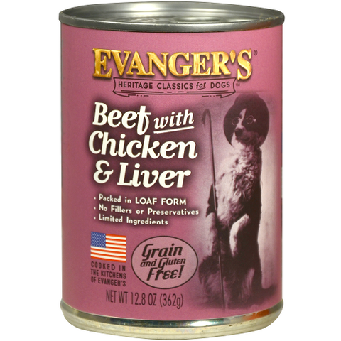 Evangers Classic Beef With Chicken & Liver 12.8oz