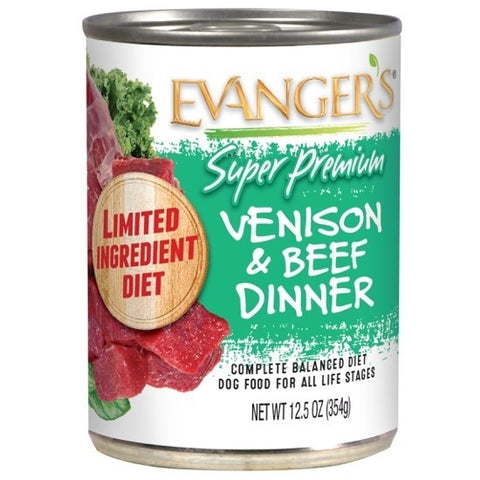 Evangers Dog Can Grain Free Premium Venison & Beef Dinner 12.8oz