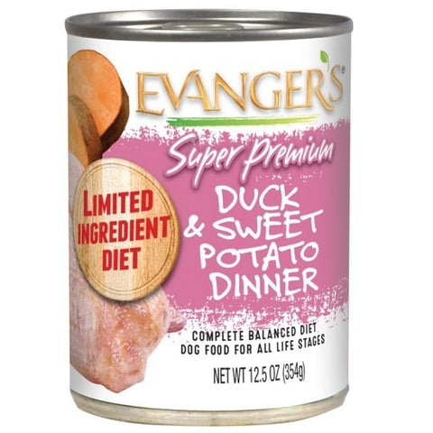 Evangers Dog Can Grain Free Premium Duck & Sweet Potato 12.8oz