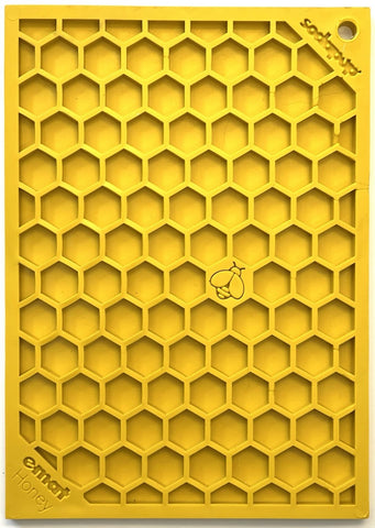 SodaPup Licking Mat Honeycomb Yellow Small