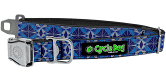Cycle Dog Collar Metal Kaleidoscope Blue