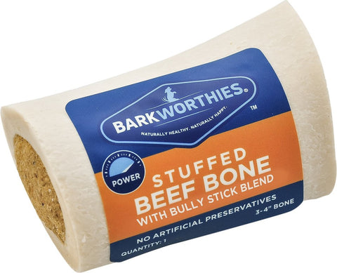 Barkworthies 3-4" Shin Bone Stuffed W/ Bully Stick