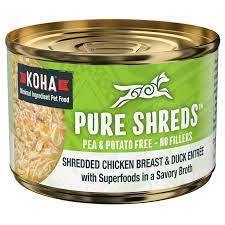 Koha Dog Pure Shreds Chicken & Duck Grain Free Can 5.5oz