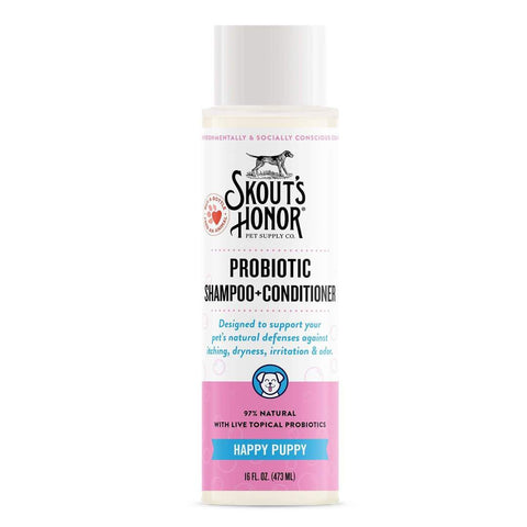 Skout's Honor Probiotic Shampoo + Conditioner Happy Puppy 16oz