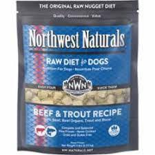 Northwest Naturals Dog Frozen Raw Beef & Trout Nuggets 6lb