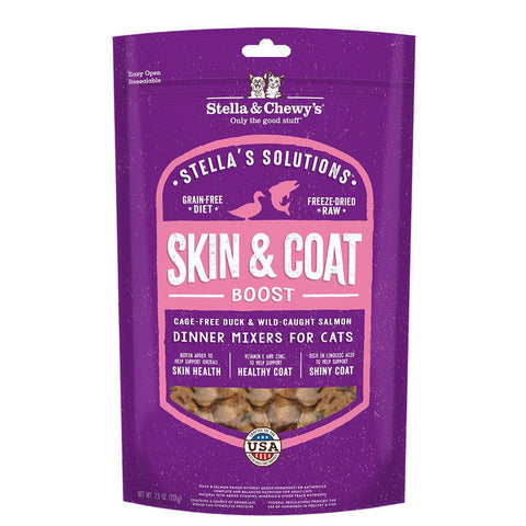 Stella & Chewy's Cat Solutions Skin & Coat Boost Freeze Dried Duck 7.5oz