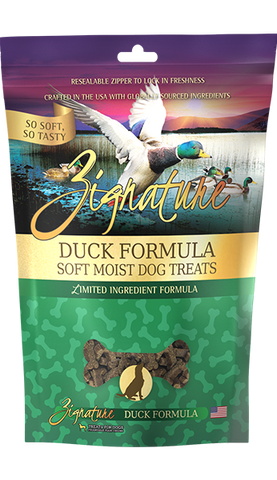Zignature Dog Grain Free Soft Moist Treats Duck 4oz