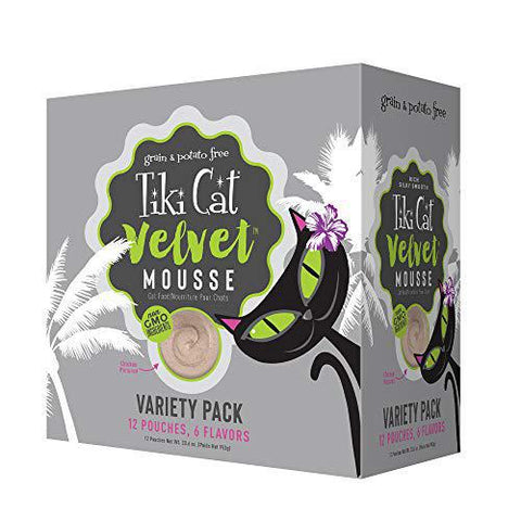Tiki Cat Velvet Mousse Variety Pack 12ct 2.8oz