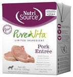 NutriSource Pure Vita Dog GF Pork Entree Tetra Pack
