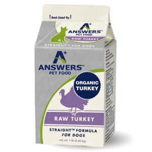 Answers Dog Straight Turkey Frozen Diet 4lb