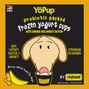 YoPup Frozen Banana/Peanut 4pack/3.5floz