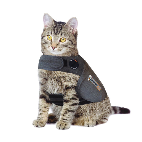 ThunderShirt Classic Anxiety Jacket for Cat Gray Color