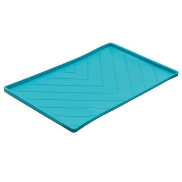 Messy Mutts Large Blue Silicone Mat With Metal Rod
