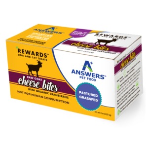 Answers Rewards Raw Goat Cheese/Cranberries Treat Dog/Cat 8oz