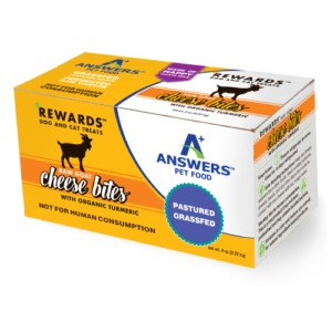 Answers Rewards Raw Goat Cheese/Turmeric Treat Dog/Cat 8oz