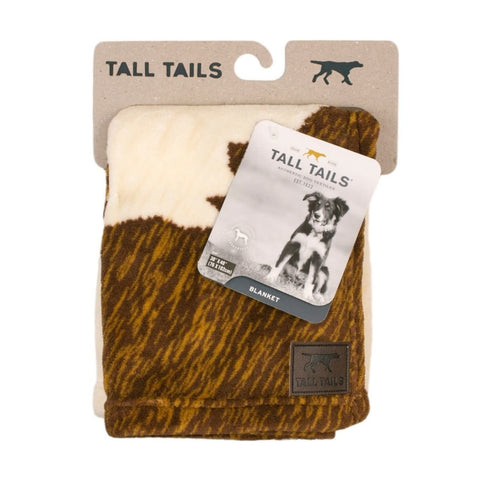 Tall Tails Fleece Blanket Cowhide Print