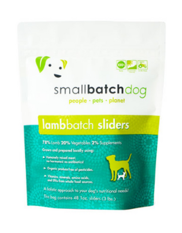 SmallBatch Dog Raw Frozen Lamb 1oz Sliders, 3lb Bag