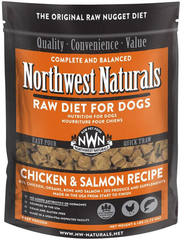 Northwest Naturals Dog Frozen Raw Diet Nuggets Chicken & Salmon 6lb