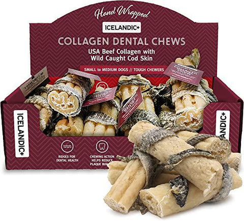Icelandic+ Beef Collagen Dental Chew w/ Wrapped Fish