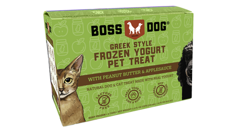 Boss Dog Frozen Greek Yogurt Peanut Butter and Apple 3.5oz 4pk